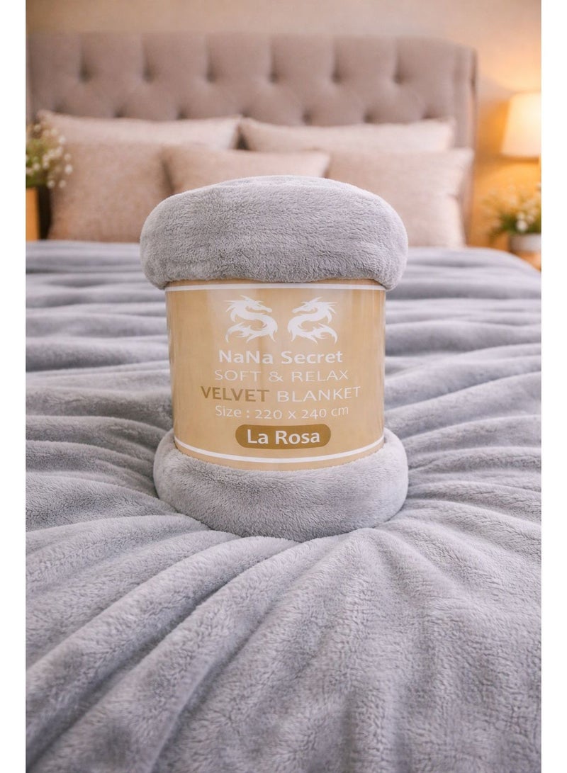 بطانية تدفئة سرير كبير  سادة مقاس 220*240سم